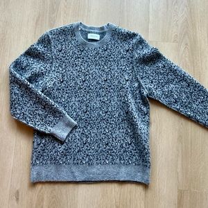 Ovadia & Sons Leopard Merino Wool Crewneck Sweater